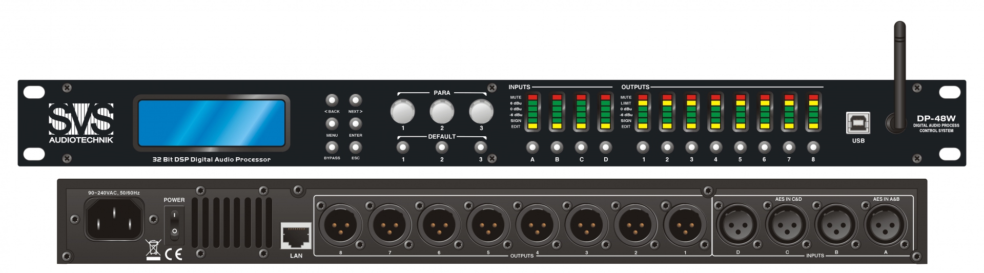 SVS Audiotechnik DP-48W Цифровой процессор: 4 входа 8 выходов в Северодвинске