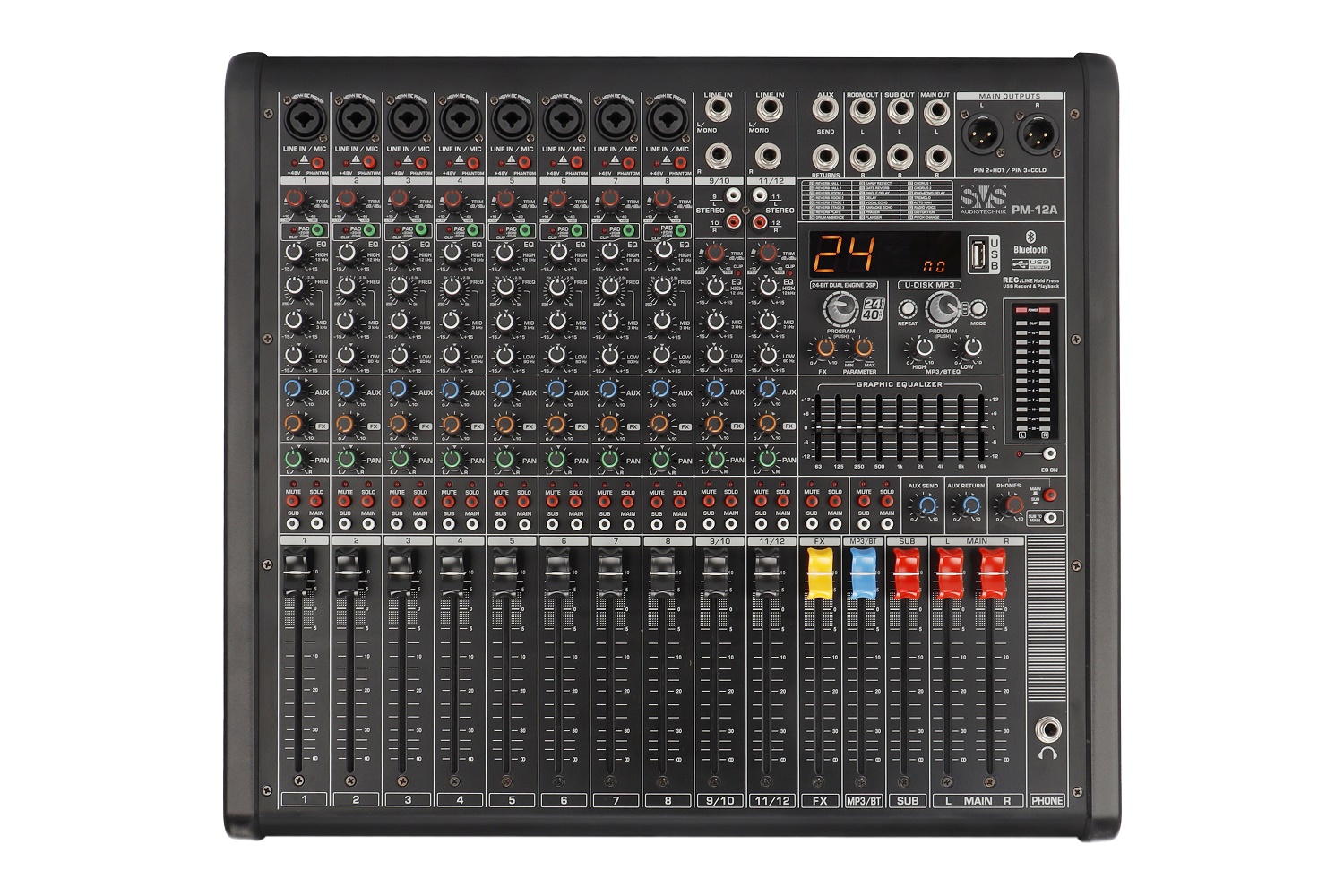 SVS Audiotechnik mixers PM-12A Активный аналоговый микшерный пульт, 12-канальный в Северодвинске